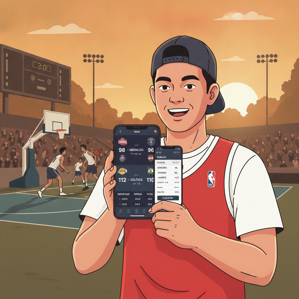 Illustration: How to Bet on PBA and NBA Games at Royale Casino Philippines
